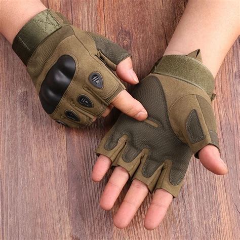 Guantes De Medio Dedo Para Hombre Guantes T Cticos Militares Para