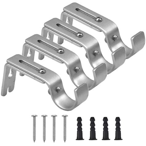 Buy Curtain Rod Brackets Set 4 Pcs Adjustable Curtain Rod Holder