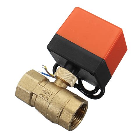 Motorized Electric Brass Way Ball Valves Female Wire