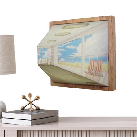 Jual D Naked Eye Visual Night Light Modern LED Wall Lamp USB Powered