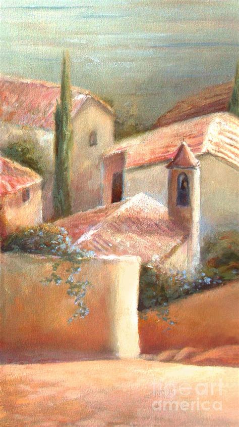 Tuscan Village Painting By Michael Rock