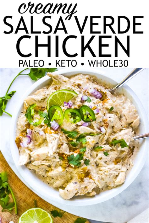 Creamy Salsa Verde Chicken Paleo Whole30 Keto Just Jessie B Paleo