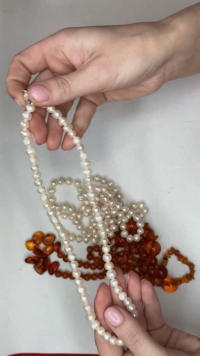 Переделка старых украшений. Жемчуг и янтарь. Как вам результат? - YouTube