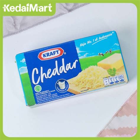 Jual Keju Kraft Cheddar 165 Gram Keju Kemasan Cheese Kedaimart