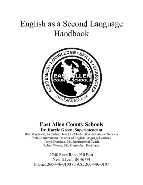 English As A Second Language Programs