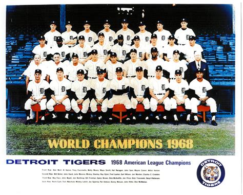 Detroit Tigers 1968 WS Champs 8x10 Photo - Detroit City Sports