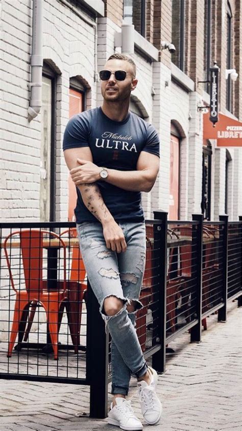 32 Cool Street Style Outfits Denim Fashion Mens Outfits Street Wear