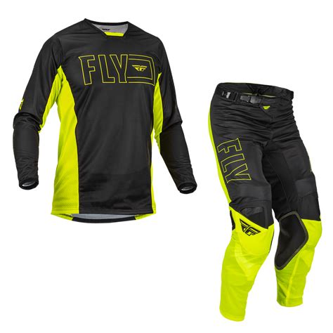 Fly Racing Kinetic Mesh Gear Set Black Yellow Aomc Mx