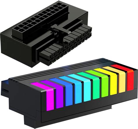 Amazon.com: ATX 24 Pin 90 Degree Adapter, 5V 3PIN ARGB RGB 24Pin Right ...
