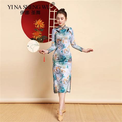 Ropa de baile clásico de estilo chino vestido Cheongsam para mujer