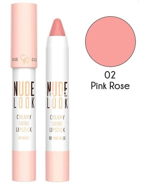 NUDE LOOK CREAMY SHINE LIPSTICK Lápiz Labios Cremoso GOLDEN ROSE