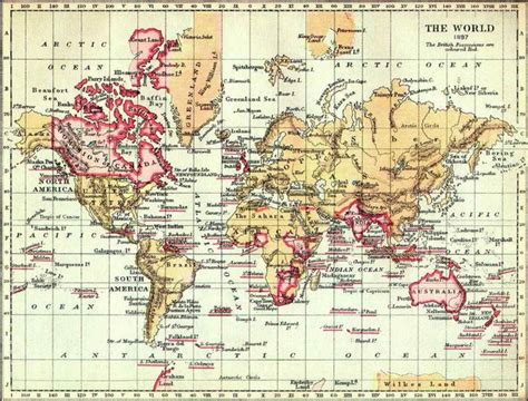 1897 British Empire Map - world • mappery