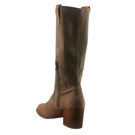 Bota De Antelina Beige Botas Mujer Calzadoskaneki