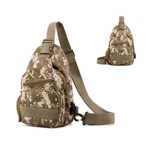 Mochila Pochete Masculino T Tica Militar Camuflada Transversal Lona