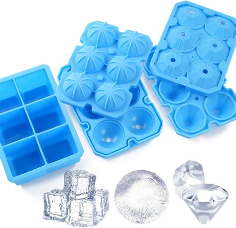 Premium Food Grade Silicone Ice Cube Trays Pack Round Big Ice Balls