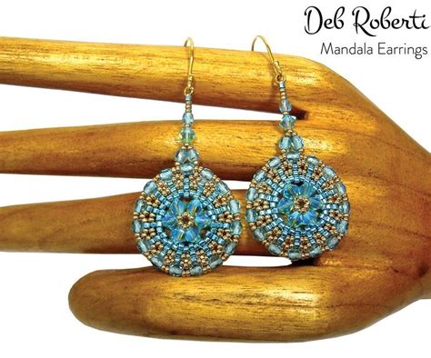 Mandala Earrings Beaded Pattern Tutorial By Deb Roberti Etsy