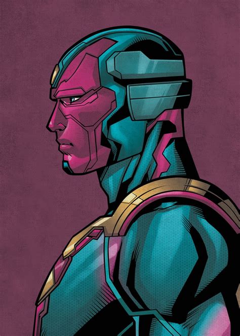 Vision Poster By Marvel Displate Marvel Paintings Avengers