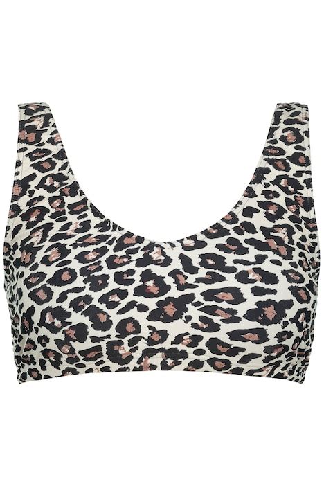 Bikiny Top Měkké Košíčky Leopardí Potisk Bikiny And Tankiny Plavky