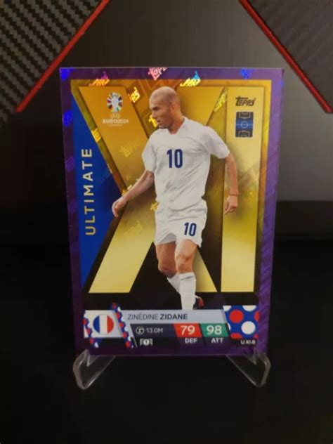 TOPPS MATCH ATTAX Euro 2024 EM Ultimate Purple Zidane UXI8 Parallel