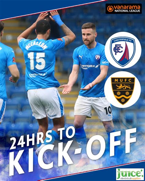 Chesterfield FC on Twitter 𝟮𝟰 𝗵𝗼𝘂𝗿𝘀 𝘁𝗶𝗹 𝗸𝗶𝗰𝗸 𝗼𝗳𝗳 Spireites