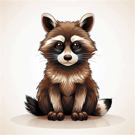 Premium Vector | Animal illustration vector isolated racoon funny cute ...