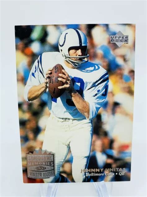 JOHNNY UNITAS 1997 Upper Deck Legends SM 183 Super Bowl Memories Colts