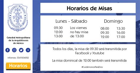 HORARIOS MISAS Archivos