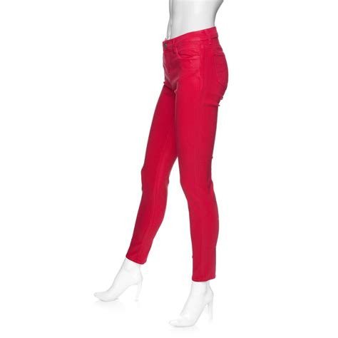 Lyst J Brand Coated Skinny Jeans Hot Pink In Pink