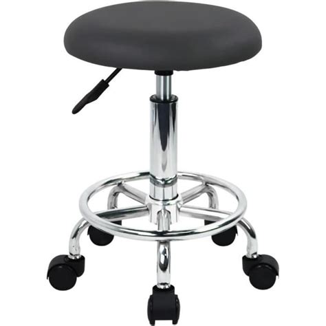 Tabouret Roulant Ergonomique Pu Tabouret En Cuir Sur Roues Hauteur