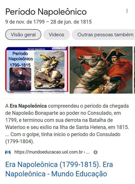 Explique O Que Foi A Era Napole Nica Brainly Br