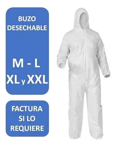 Buzo Overol Desechable Gr Excelente Calidad Xl Y Xxl Cuotas Sin