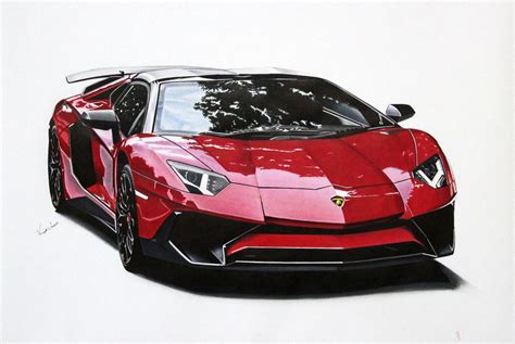 Lamborghini Drawing, Pencil, Sketch, Colorful, Realistic Art Images | Drawing Skill