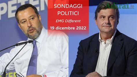 Ultimi Sondaggi Politici Dicembre Emg Different