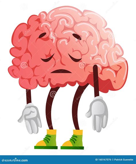 El Cerebro Es Triste Ilustración Vector Ilustración del Vector