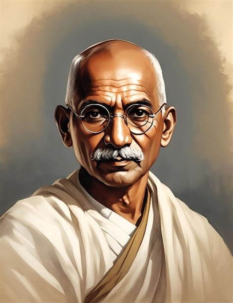 Premium Ai Image Happy Gandhi Jayanti Portrait