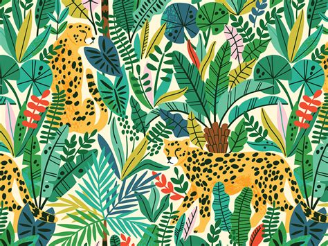 cheetah seamless pattern behance