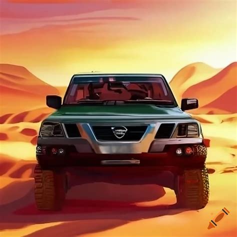 Nissan Patrol Super Safari In The Desert On Craiyon