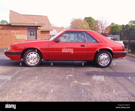 1986 Ford Mustang SVO In Red Stock Photo Alamy