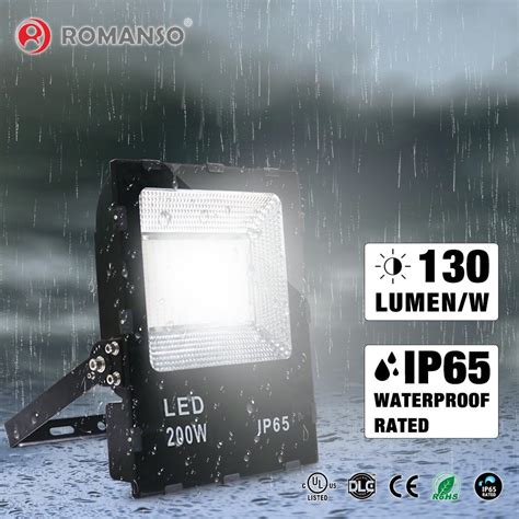 Romanso LED Flood Lights High Quality IP65 Waterproof 100W 150W 200W