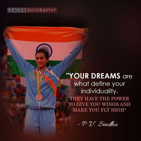 Pv Sindhu Indian Badminton Player Badminton Sport Quotes