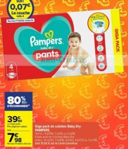 Anti Crise Fr Couches Baby Dry Pampers Chez Carrefour 21 03 27 03