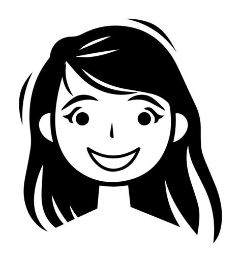 Smiling Happy Girl Icon 23257204 Vector Art At Vecteezy