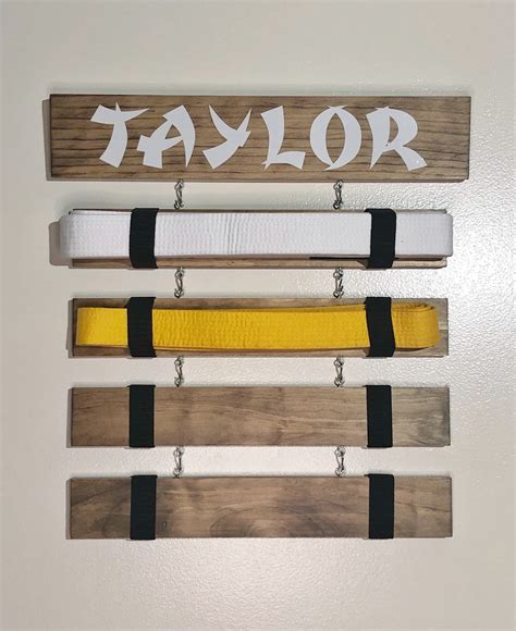 Karate Belt Ladder Personalized Karate Belt Holder Karate - Etsy