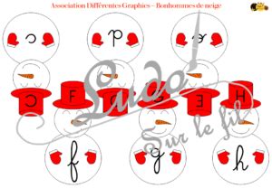 Association Diff Rentes Graphies Bonhommes De Neige Ludo Sur Le Fil