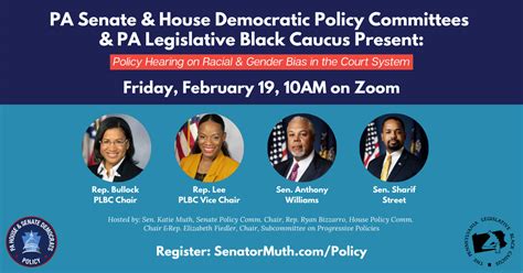 Pa Senate House Democrats Join Pa Legislative Black Caucus To Hold