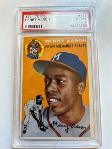 Topps Henry Hank Aaron Rookie Rc Psa Ex Mt High End Ebay