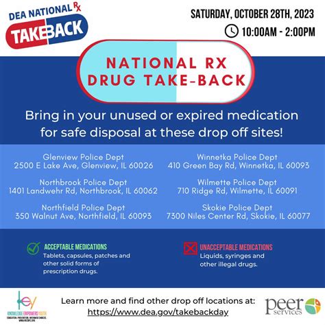 Oct 28 National Drug Take Back Day Wilmette Il Patch