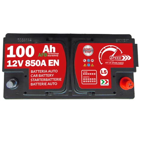 Batteria Auto Speed L4 100Ah 850A 12V AFB Start Stop Ricambi Auto SMC