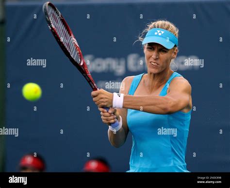 Elena Dementieva Of Russia Returns To Kimiko Date Krumm Of Japan