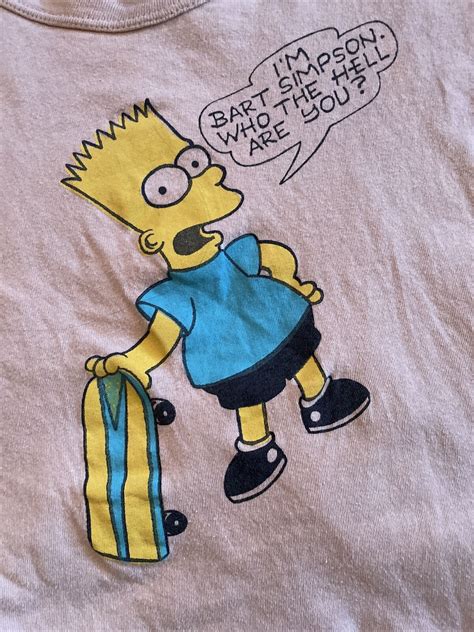 Vtg Cropped Cut Off Early 90s Bart Simpson T Shirt Ra Gem